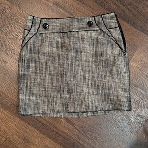 The Limited Textured Black and Gray Mini Skirt